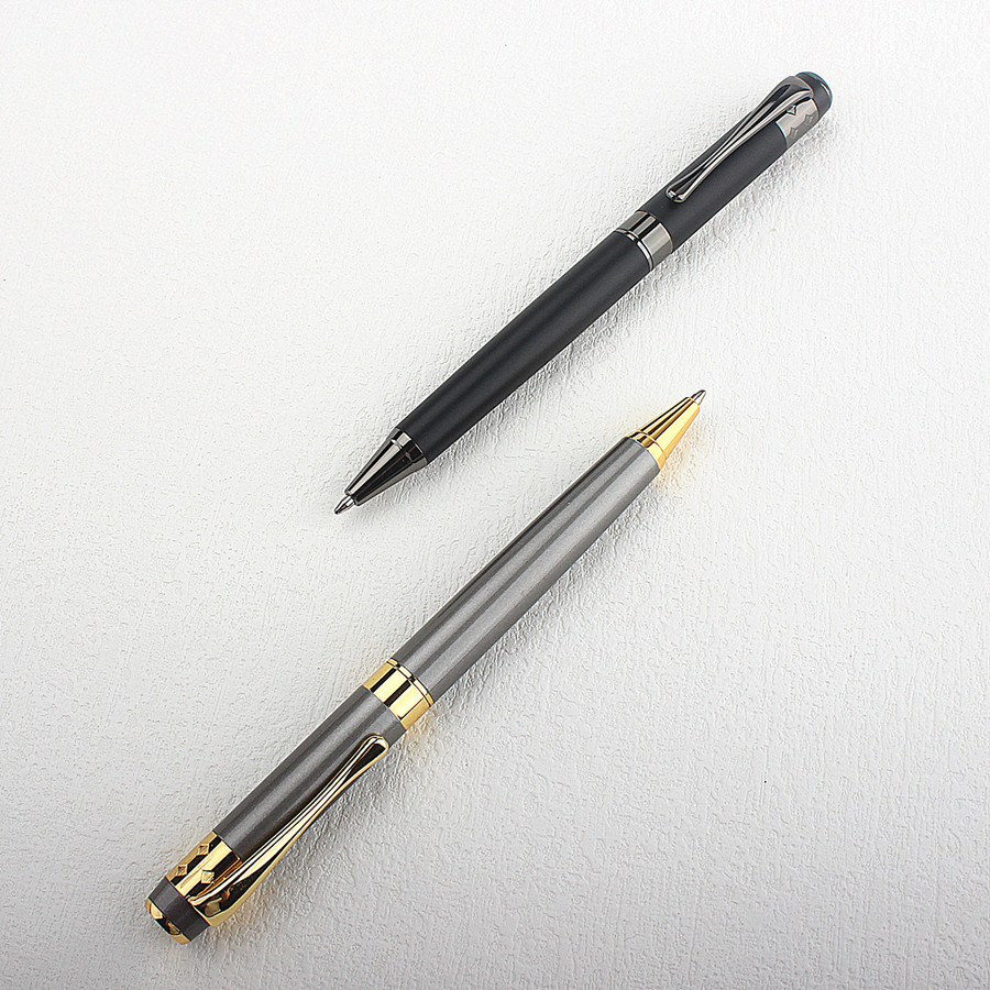 

High Quality Luxury Ballpoint Pen Black Golden Stationery School Writing