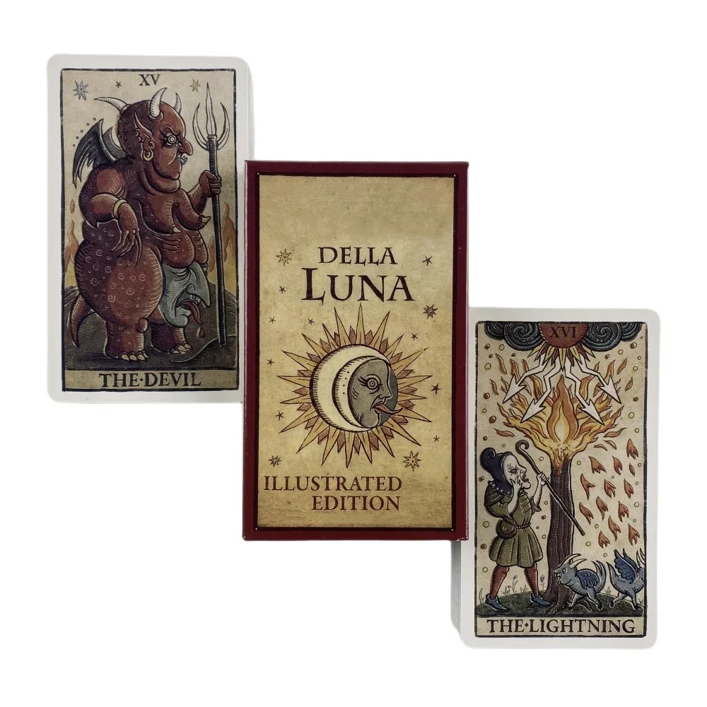 

1Pcs Deck Tarot Moon Tarot Della Luna Deck Cards A 89 Oracle English Visions Divination Illustrated