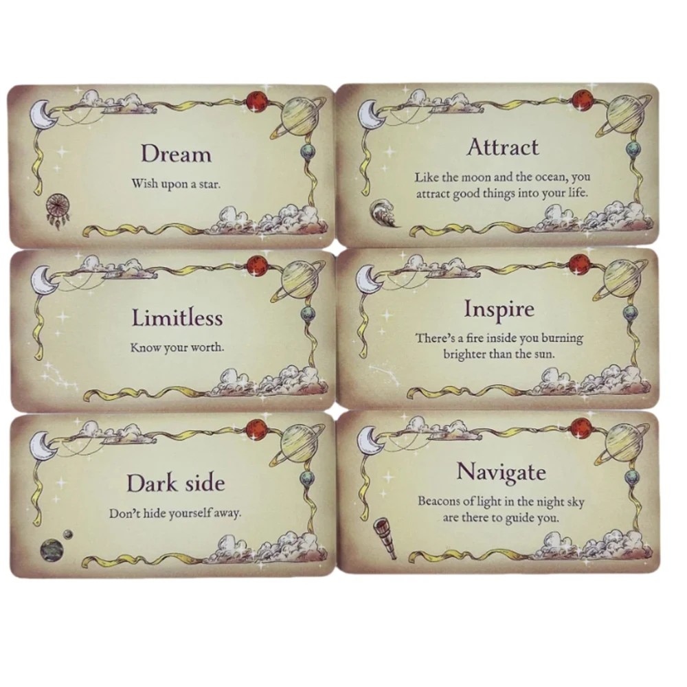 

40 Mini Star Light Cards Game Enchanting Messages From The Cosmos Let The Guiding Light of The Sun