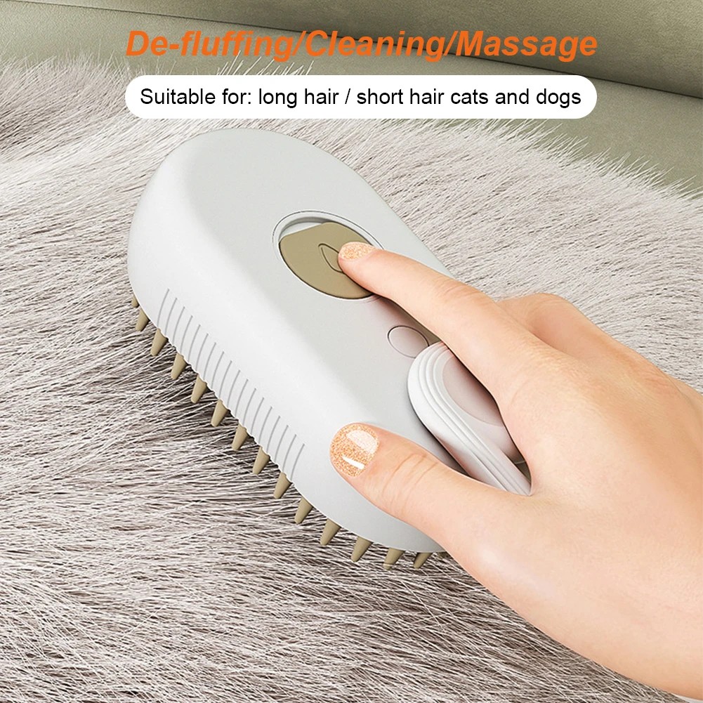 

Cat Steam Brush Steamy Dog Brush 3 in 1 Electric Spray Cat Hair Brushes for Pet Grooming Massage