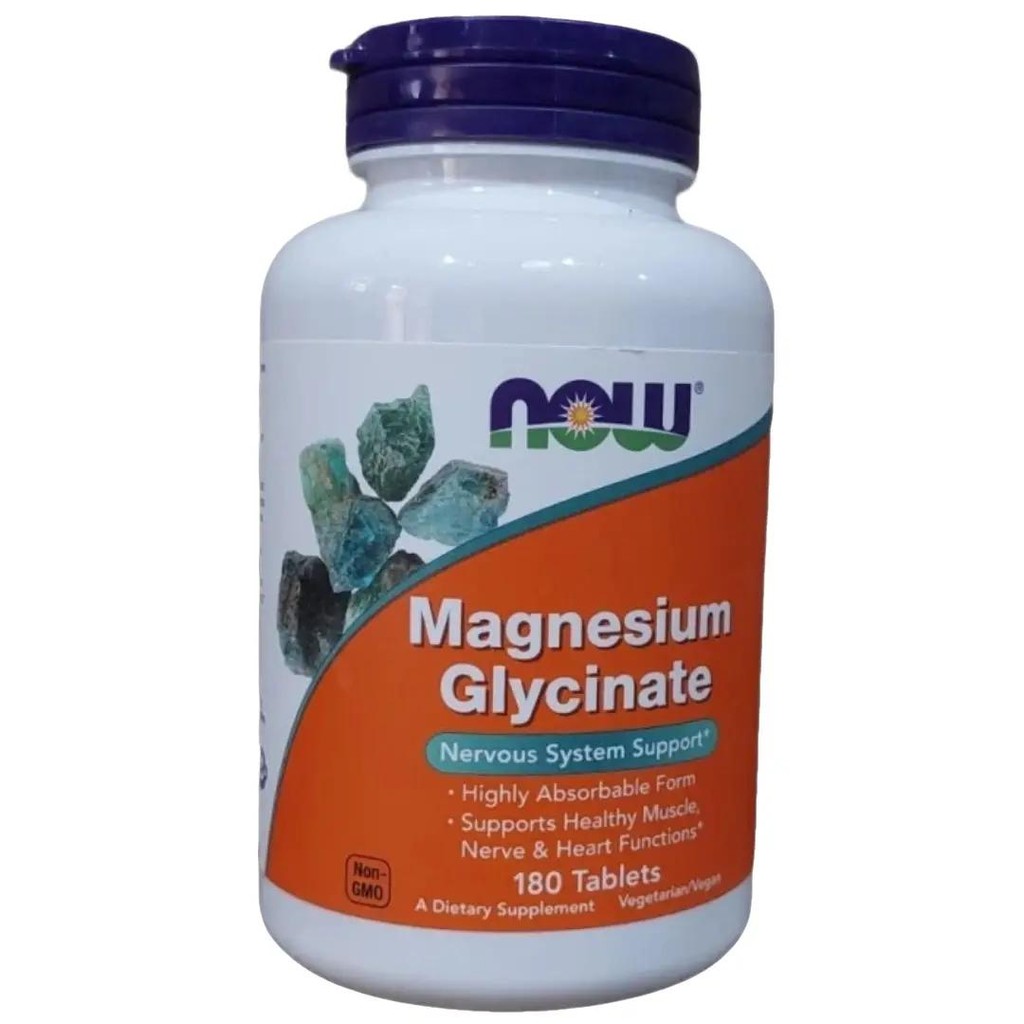 Now foods magnesium glycinate, 180 tablets