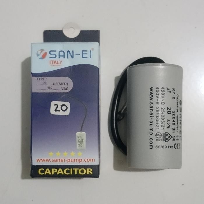 Kapasitor 20 uf 450V (Sparepart Pompa Air)