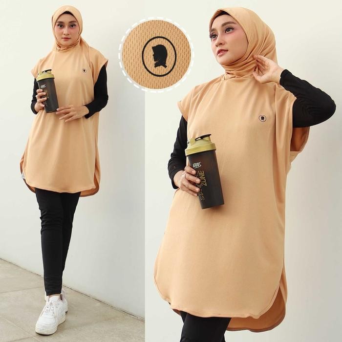 Product Laris Long Vest Rompi Panjang Muslim Polos Sport Olahraga Wanita Untuk Padel Bersepeda Lari