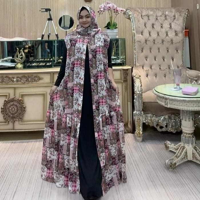 Product Laris Jilbab Lovita Zipper Motif Lokal Brand Hijab Rompi Lovita Lovita Zipper Jilbab Rompi