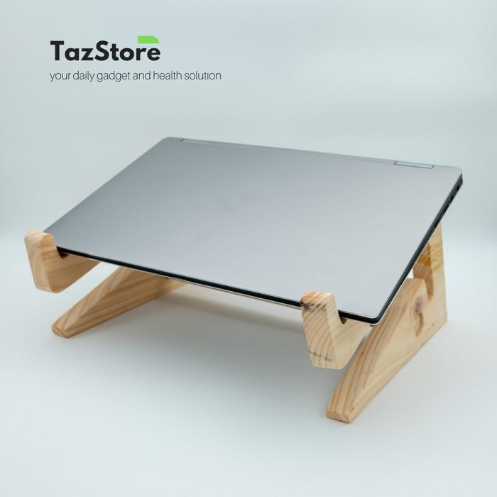 (Allthebest) Wood Stand Laptop / Stand Laptop Kayu