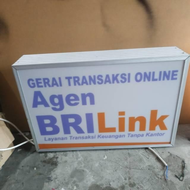 (Allthebest) Neon Box Agen BRILink BNI Mandiri Dan Bank Lain