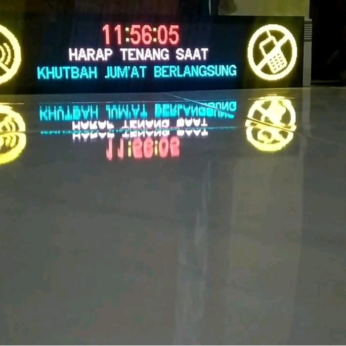 JAM DIGITAL MASJID RGB P2.5 UKURAN 100X20CM DIGITAL DIGITAL DIGITAL