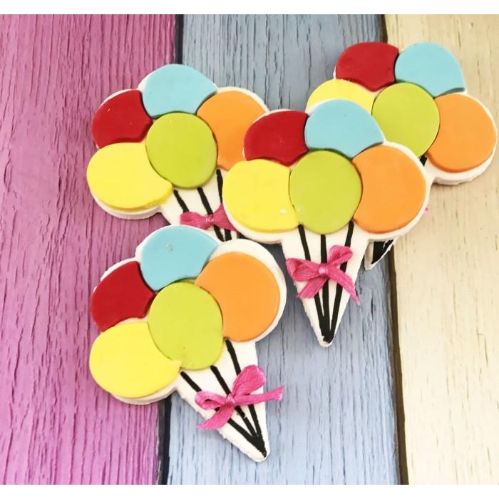 

(Allthebest) Hiasan kue gumpaste balon ikat