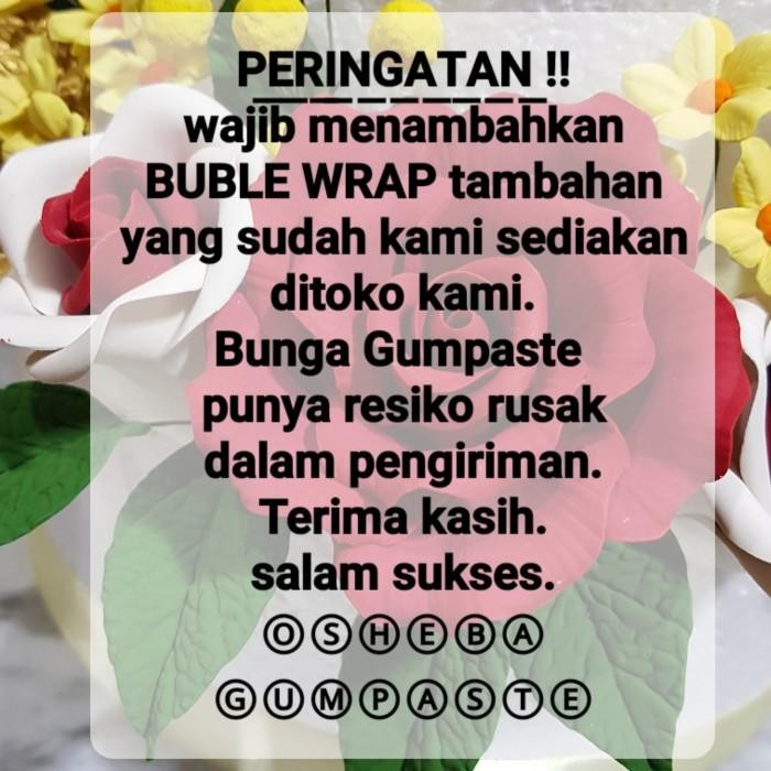 

(Allthebest) osheba gumpaste bunga mawar OR5 set warna peach