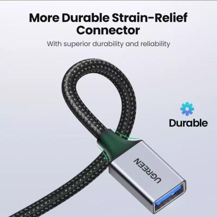 (Allthebest) Ugreen Usb 3.0 Extension Male Braided - Ugreen Usb Extension 3.0 5Gbs