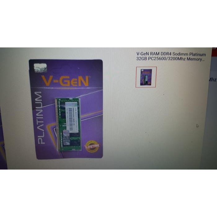Ram Sodimm 32Gb Ddr4 Vgen Platinum Pc3200 Memory Laptop Notebook