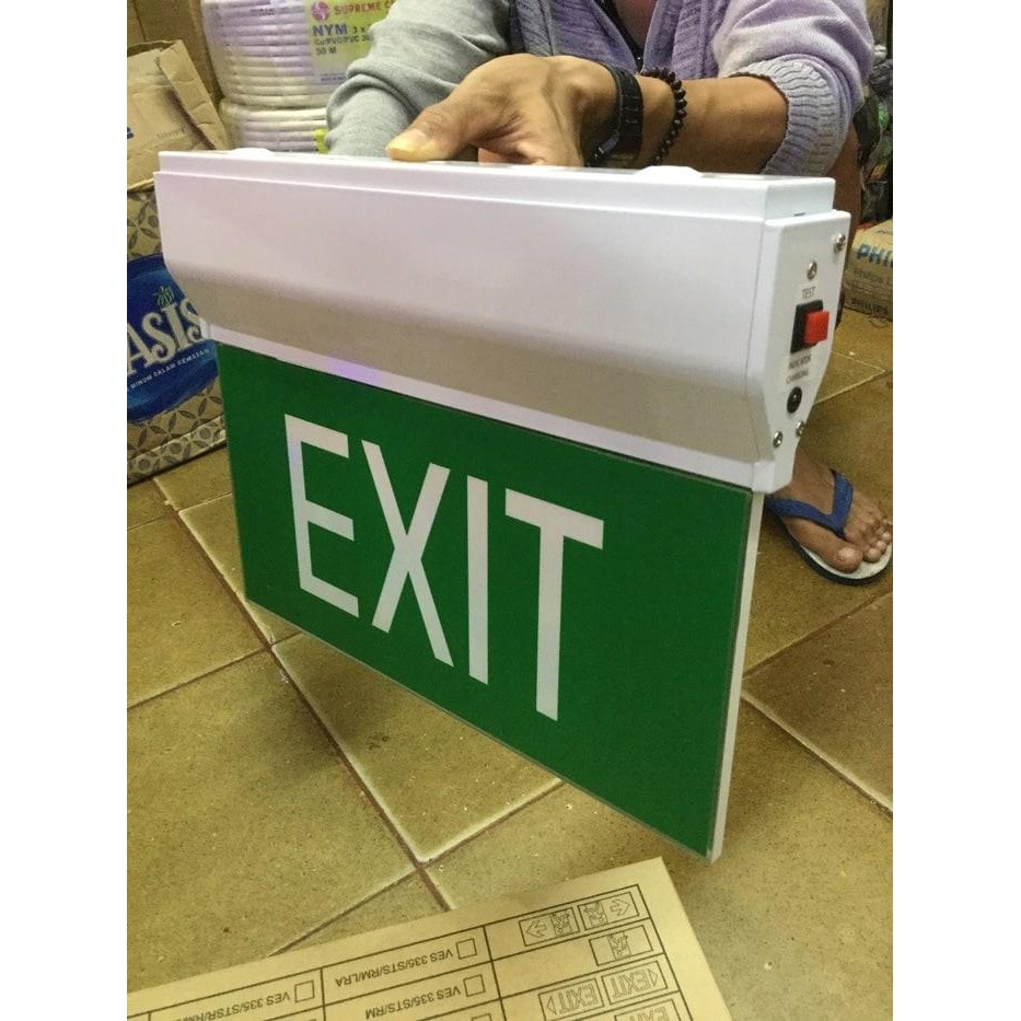 Lampu exit battery exit sign emergecny exit