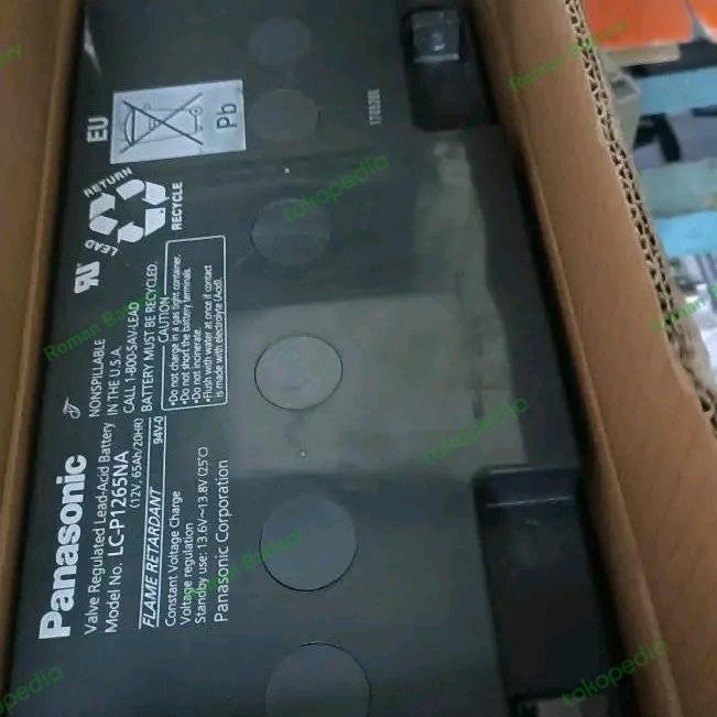 battery vrla Panasonic 12v 65ah New