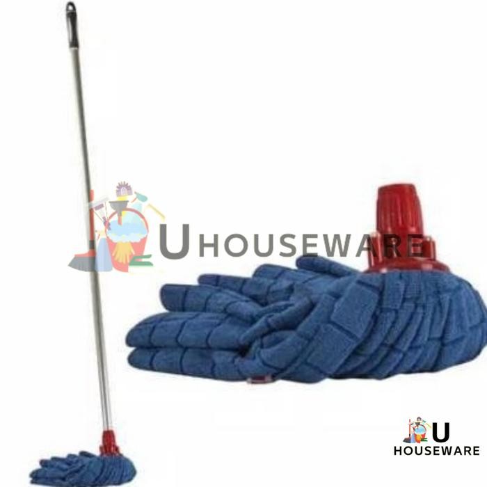 Pel Nagata Microfiber 5830 + gagang kain lap biru alat pel