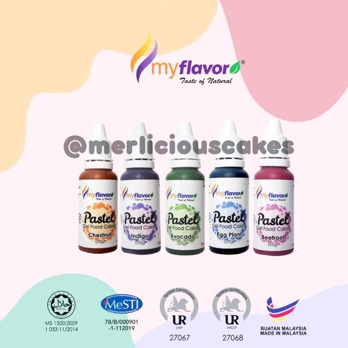 

My Flavor Farm Valley Pastel Gel Food Color Set Food Colour Gratis Ongkir