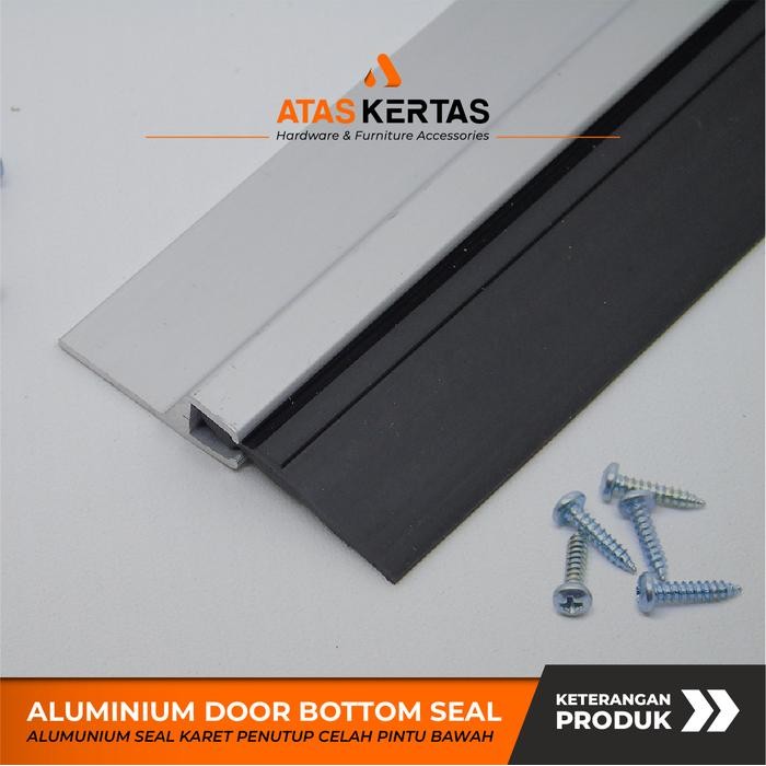 Premium Tutup Celah Pintu Bawah Megan / Door Bottom Seal Aluminium Karet / Door Seal Karet
