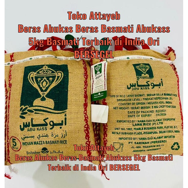 

Beras Basmati Abu kass 5 kg Basmati Abukas Terbaik di India Ori BERSEGEL