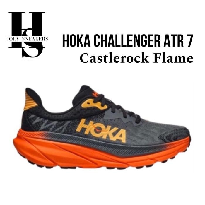 Sepatu HOKA CHALLENGER ATR 7 CASTLEROCK / FLAME ORIGINAL 100%