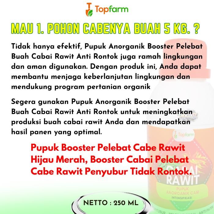 Pupuk Cabe Rawit - Booster Cabe Rawit / Pupuk Penyubur Tanaman Cabai / Pupuk Pelebat Buah Cabe Rawit