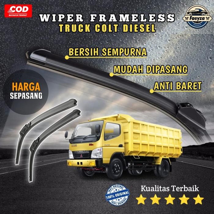 (Allthebest) Wiper Frameless Mobil Truk Colt Diesel Engkel Fuso Canter Elf Sapuan