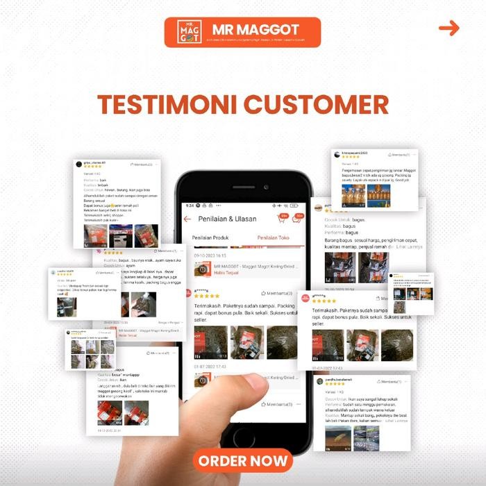 MR MAGGOT - PELLET MAGGOT TERAPUNG UNTUK PAKAN IKAN (HIGH GROWTH)