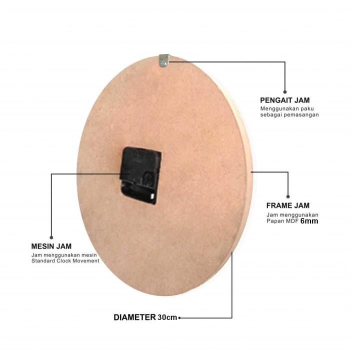 JAM DINDING KALIGRAFI ALFATIHAH UKURAN BESAR HIASAN DEKORASI DINDING