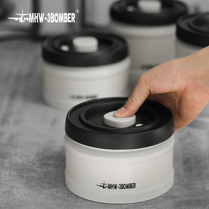 Kedai Asmara MHW-3BOMBER Coffee Manual Vacuum Storage Canister Toples Vakum Kopi Teh Kedap Udara