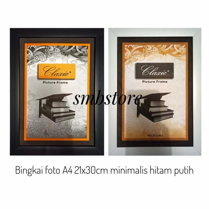 (Allthebest) Bingkai foto A4 minimalis hitam putih