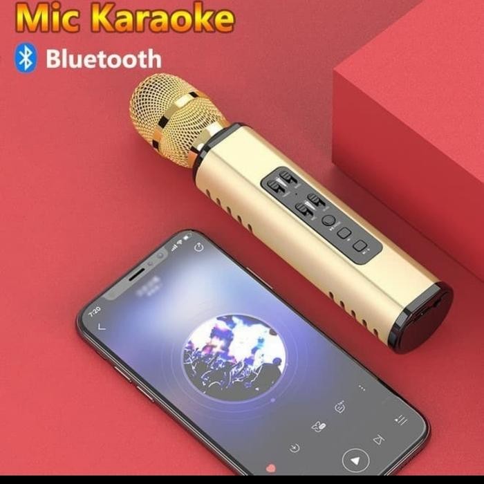 Mic Wireless Bluetooth Mic K6 Microphone Karaoke Efek