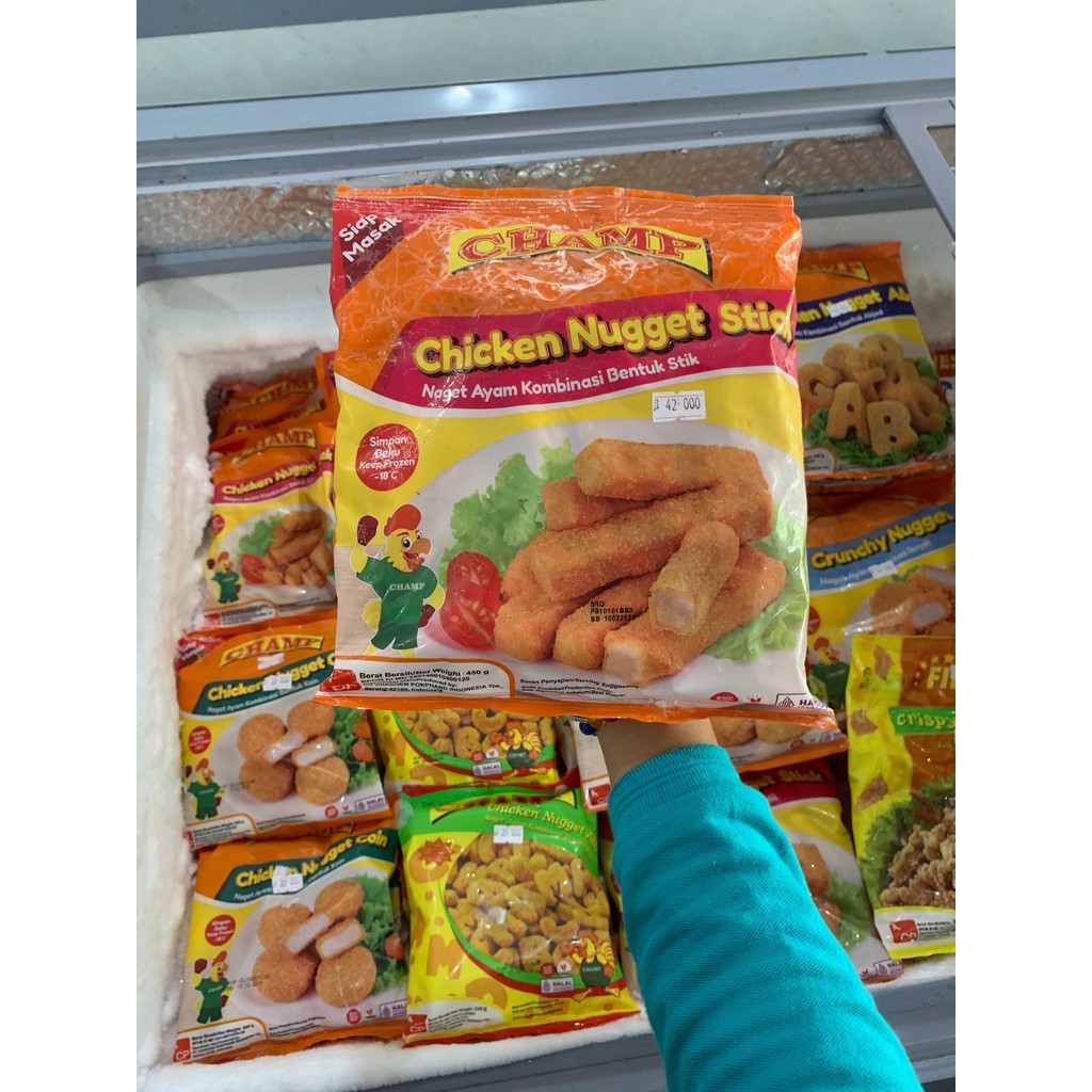 

CHAMP CHICKEN NUGGET STICK 450G