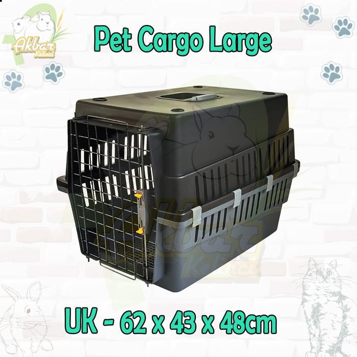 Opo - Pet cargo Large Kandang Kucing hewan Pet carrier termasuk Tray ukuran Jumbo voyager pet