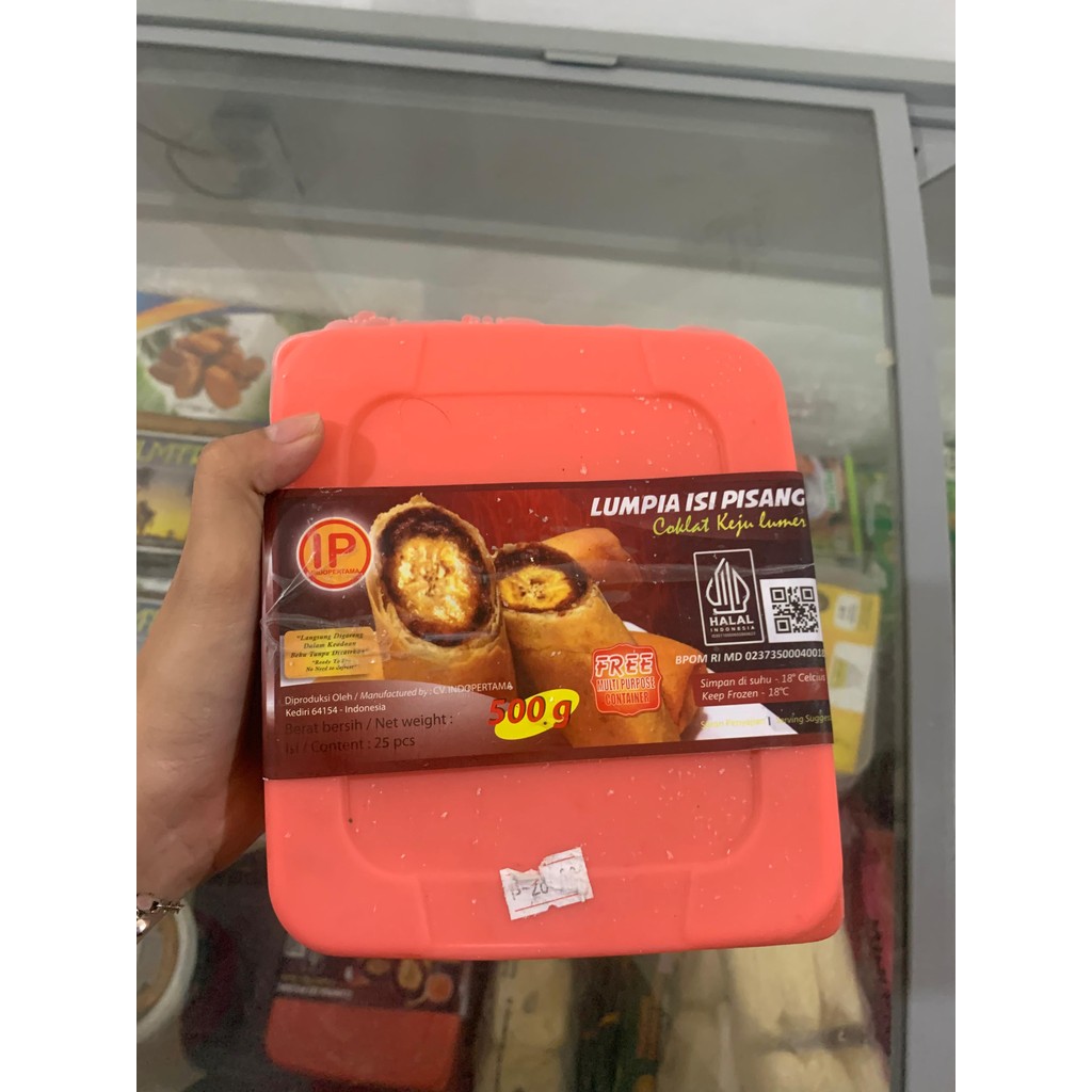 

INDOPERTAMA LUMPIA ISI PISANG COKLAT KEJU LUMER 500G