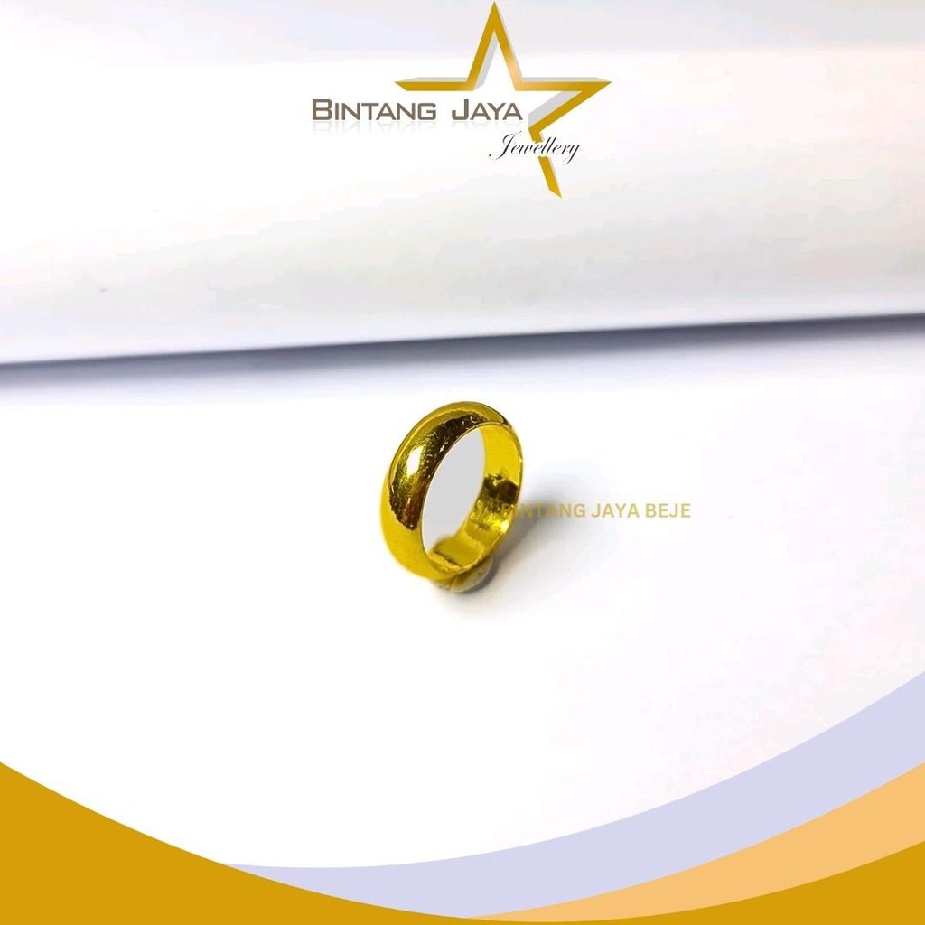 Cincin Emas Asli LM99 BELAH ROTAN NO 12 - Kadar LM99 - Berat 5 gr Ukuran No 12 - Desain Belah Rotan 