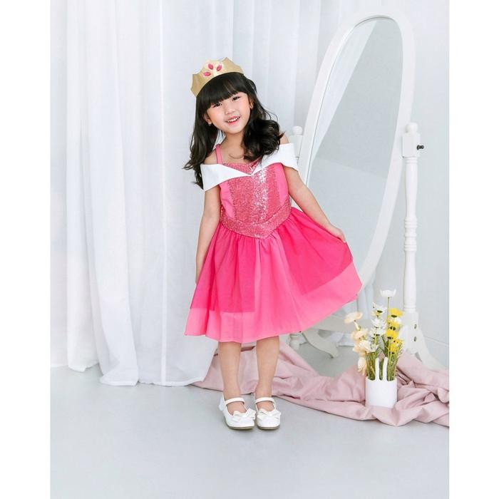 xie PRINCESS AURORA DRESS / AURORA DISNEY DRESS / DRESS PRINCESS ANAK