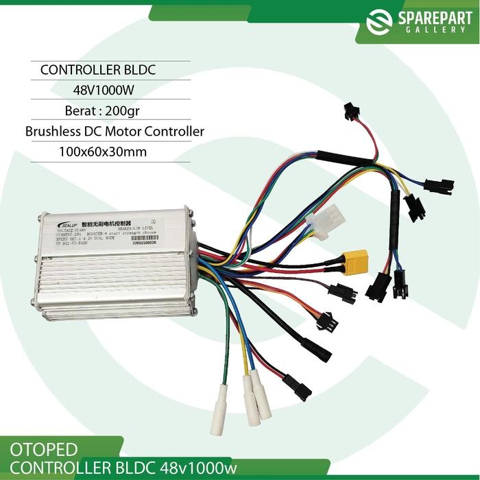 Controller bldc 48v1000w skuter sealup Q18 otoped ring 12"