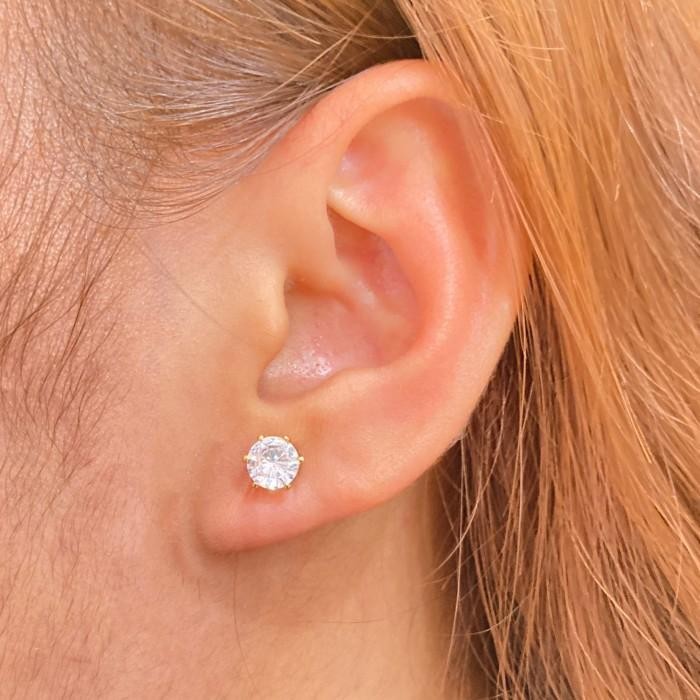 Anting Tusuk Mata Satu Lapis Emas Aksesoris Perhiasan 18K