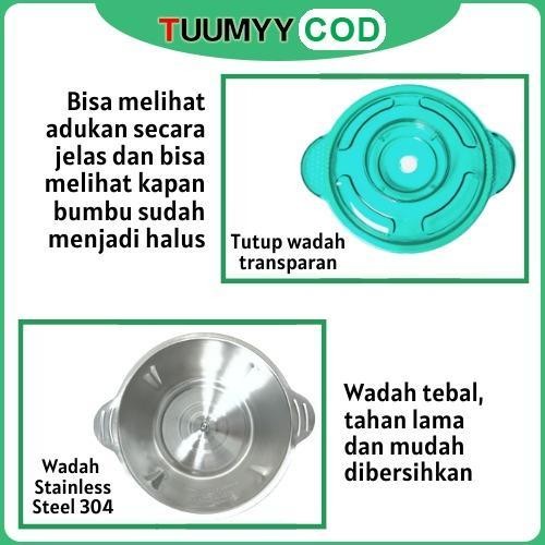 Allthebest SATUAN BLENDER CHOPPER TUUMYY STAINLESS MULTIFUNGSI 2L TM-8611