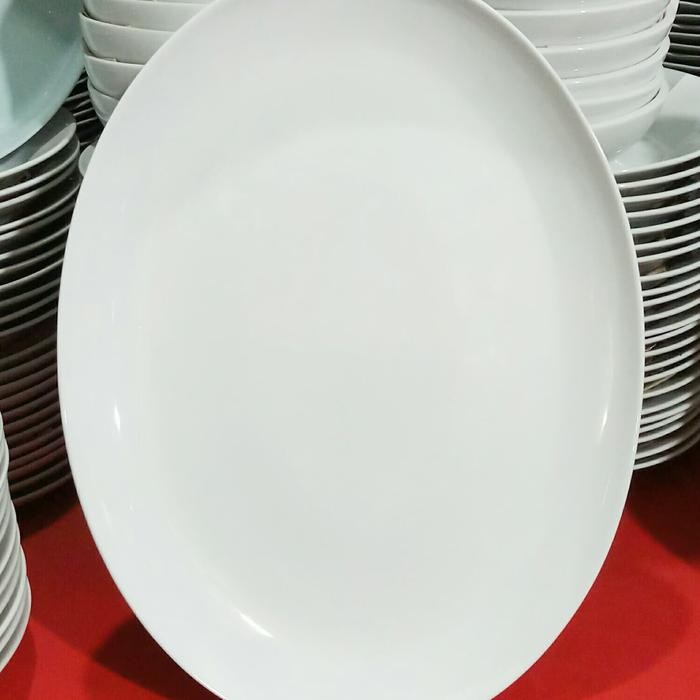 Promo Piring Lodor Keramik Jumbo/ Piring Saji Panjang Besar/ Piring Keramik