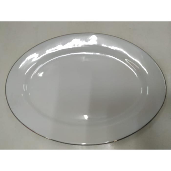 Unik Piring Saji Ikan Oval Keramik 16 Inc 40Cm I Piring Keramik Oval 16"