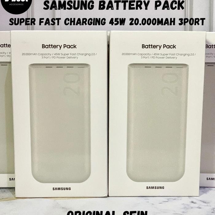 Terbaru Samsung Powerbank 20000Mah 45W/Battery Pack 45W 20000Mah Super Fast Charging Original