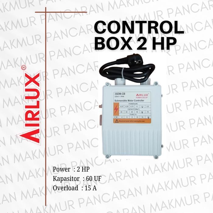 KONTROL BOX CONTROL BOX PANEL POMPA SATELIT/SUBMERSIBLE AIRLUX 2 HP