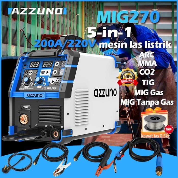Diskon Azzuno Mesin Las Listrik Mig 5 In 1 Las Tig Argon Otomatis Mesin Multi Pro Tanpa Gas Welding