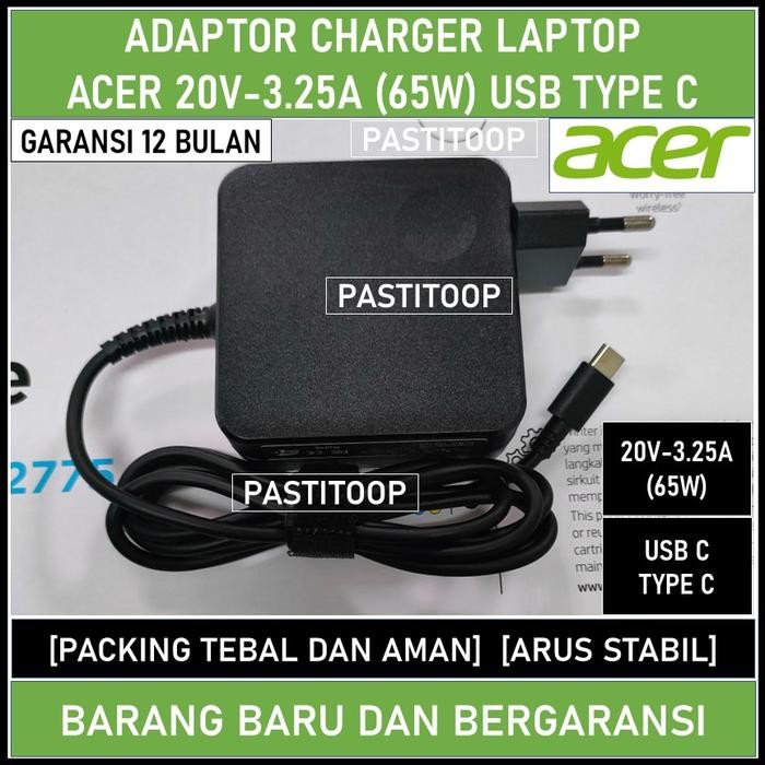 Adaptor Charger Laptop Acer Spin 3 SP313 SP313-51N Type C 65W BARU