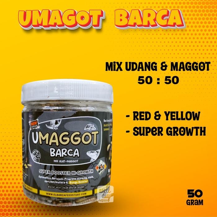 (Expert) Pakan Ikan Channa Umagot Barca [BUNGA BOOSTER] - 80 gr