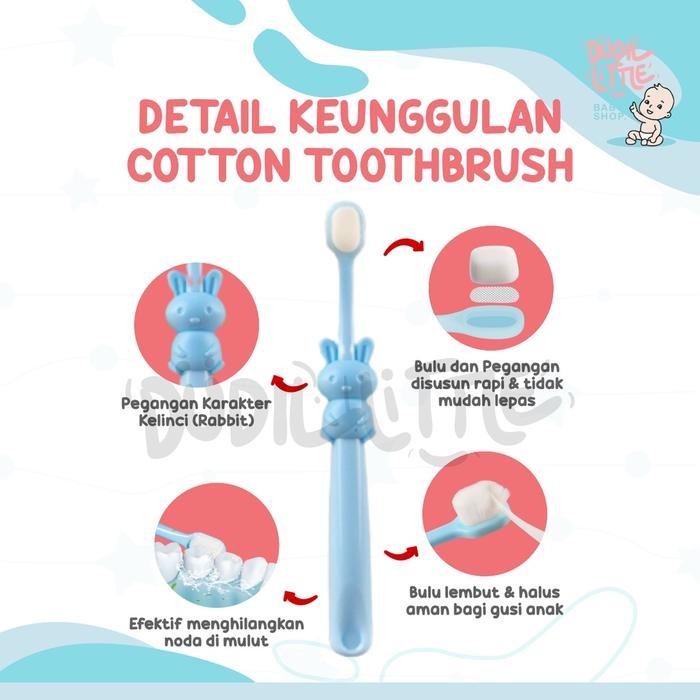 (Expert) Sikat Gigi Anak Cotton Mini Soft Toothbrush Kids Sikat Gigi