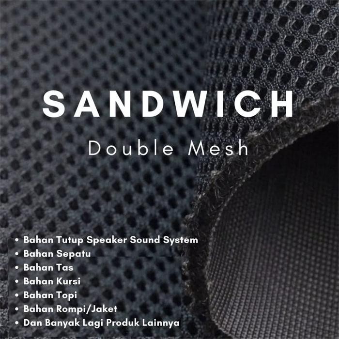 Kain Jala Mes Tebal Jala Double Mesh Sandwich Jala Busa Jaring Mesh *