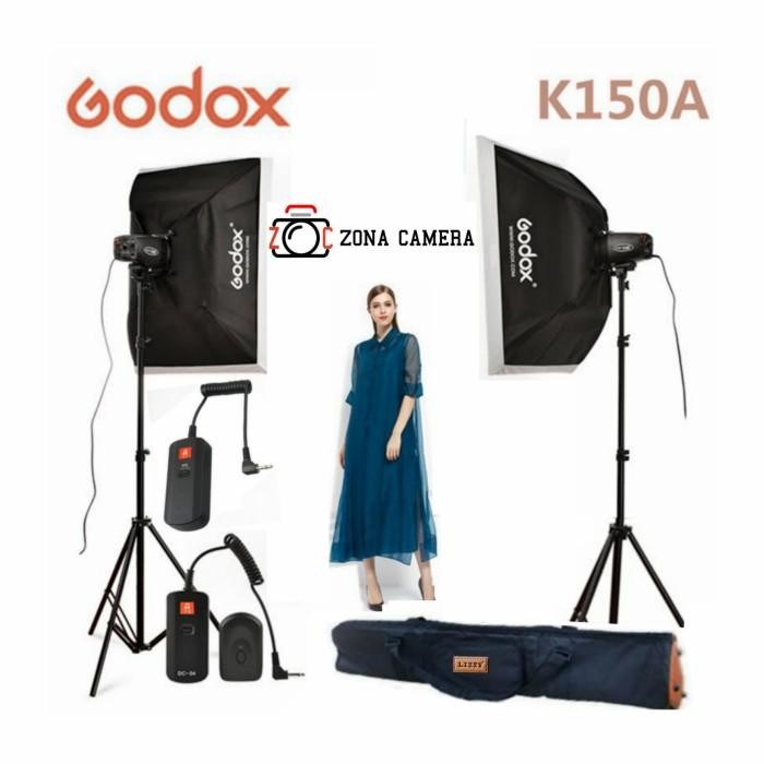 [Expret] Paket Studio Godox K150 Double Lighting Studio Softbox Lampu Stand Set
