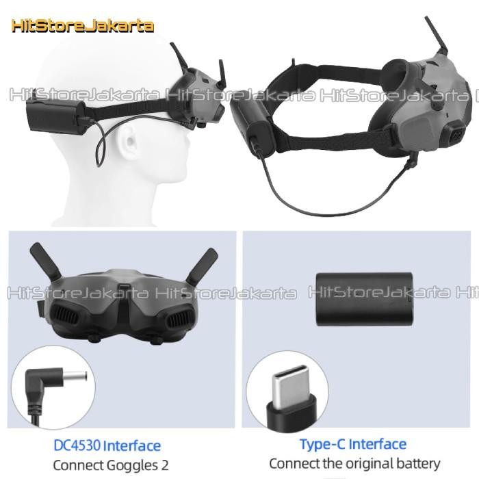 [Expret] Power Cable For DJI Avata Goggles 2 Battery Clip Holder Baterai