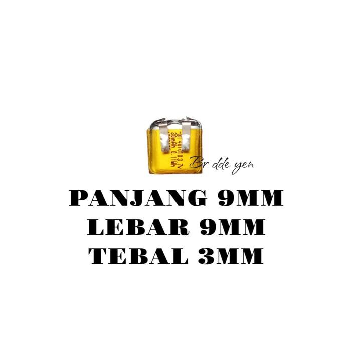 New Baterai Headset bluetooth TWS wireless ukuran 9 MM x 9 MM battery