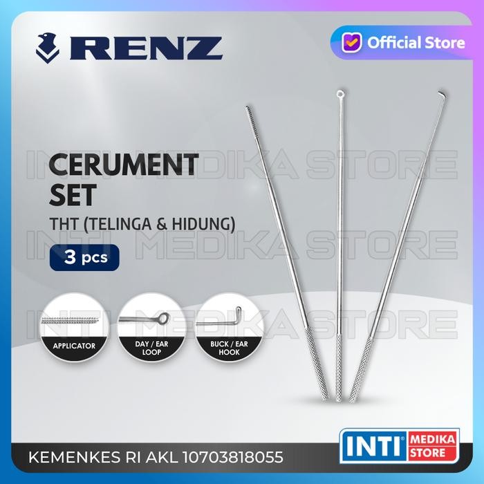 RENZ - Cerument Set Alat Medis Sendok Serumen THT Instrument